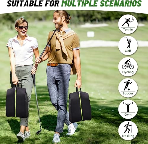 Miniatura 7 de Roliwils - Bolsa para zapatos de golf con mango reforzado, bolsa de tacos resistente al olor con mosquetón, organizador de zapatos de viaje para