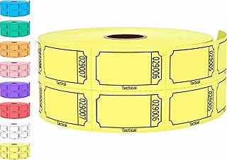 Tacticai 1000 Raffle Tickets, Blank, Yellow (1 of 8 Colors), Double Roll for Events, Entry, Class Reward, Fundraiser & Prizes