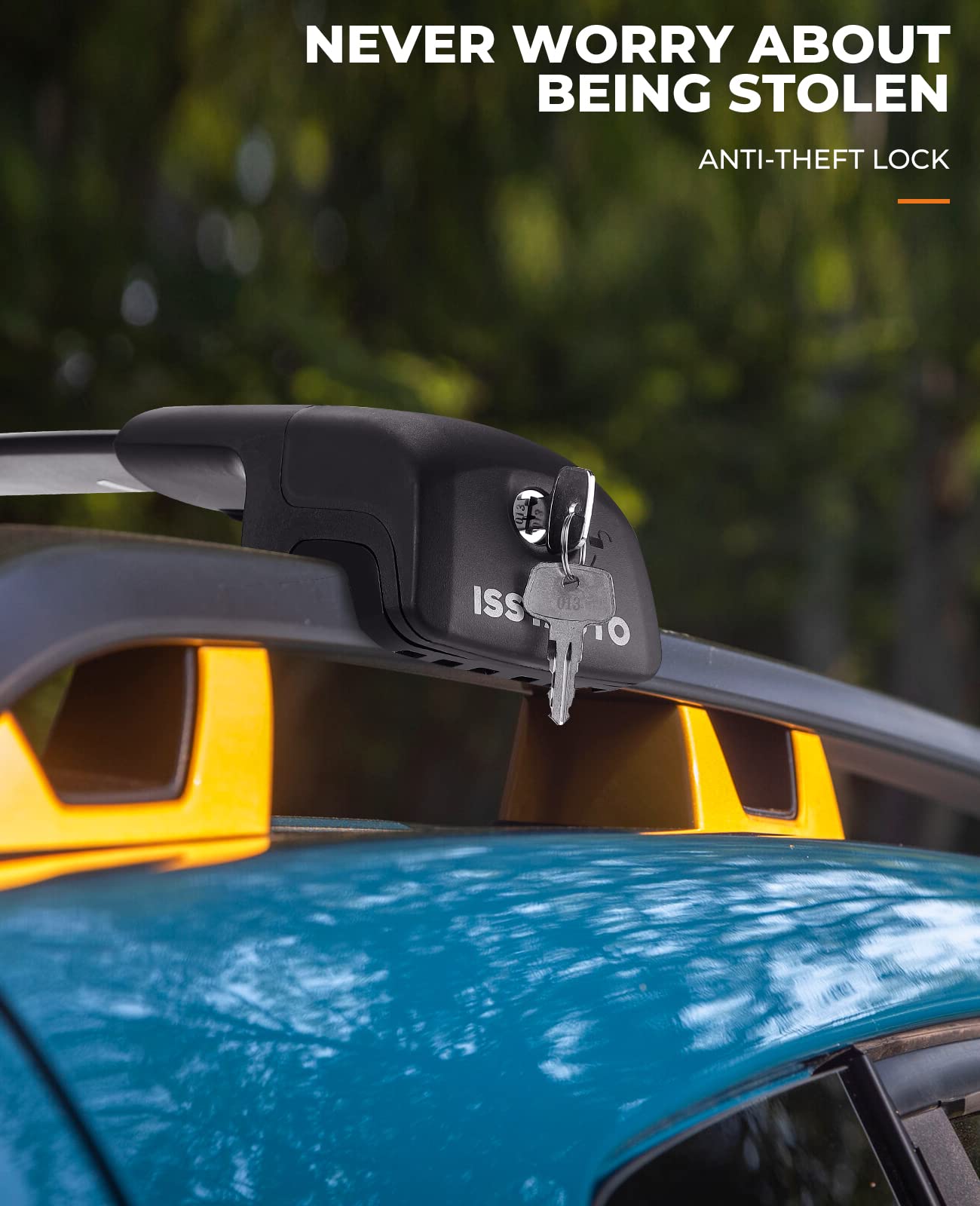 ISSYAUTO Lockable Roof Racks Cross Bars Compatible with 2022-2024 Forester Wilderness, Aluminum Roof Rail Cross Bars, Low Wind Noise Rooftop Cargo Carrier Crossbars