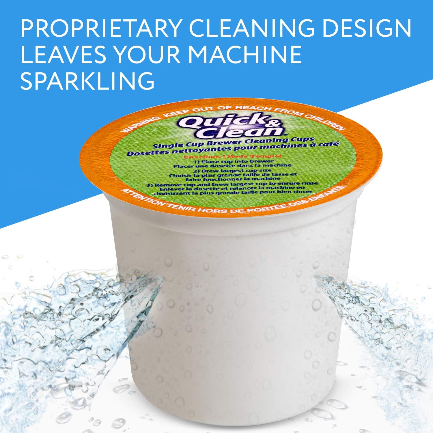 Cleaning and Descaler Kit - 2 Uses Per Bottle Plus 4 Cleaning Cups Compatible with Keurig K-Cup Pod Machines - Made in USA - Universal Descaling Solution and Stain Remover: Home & Kitchen