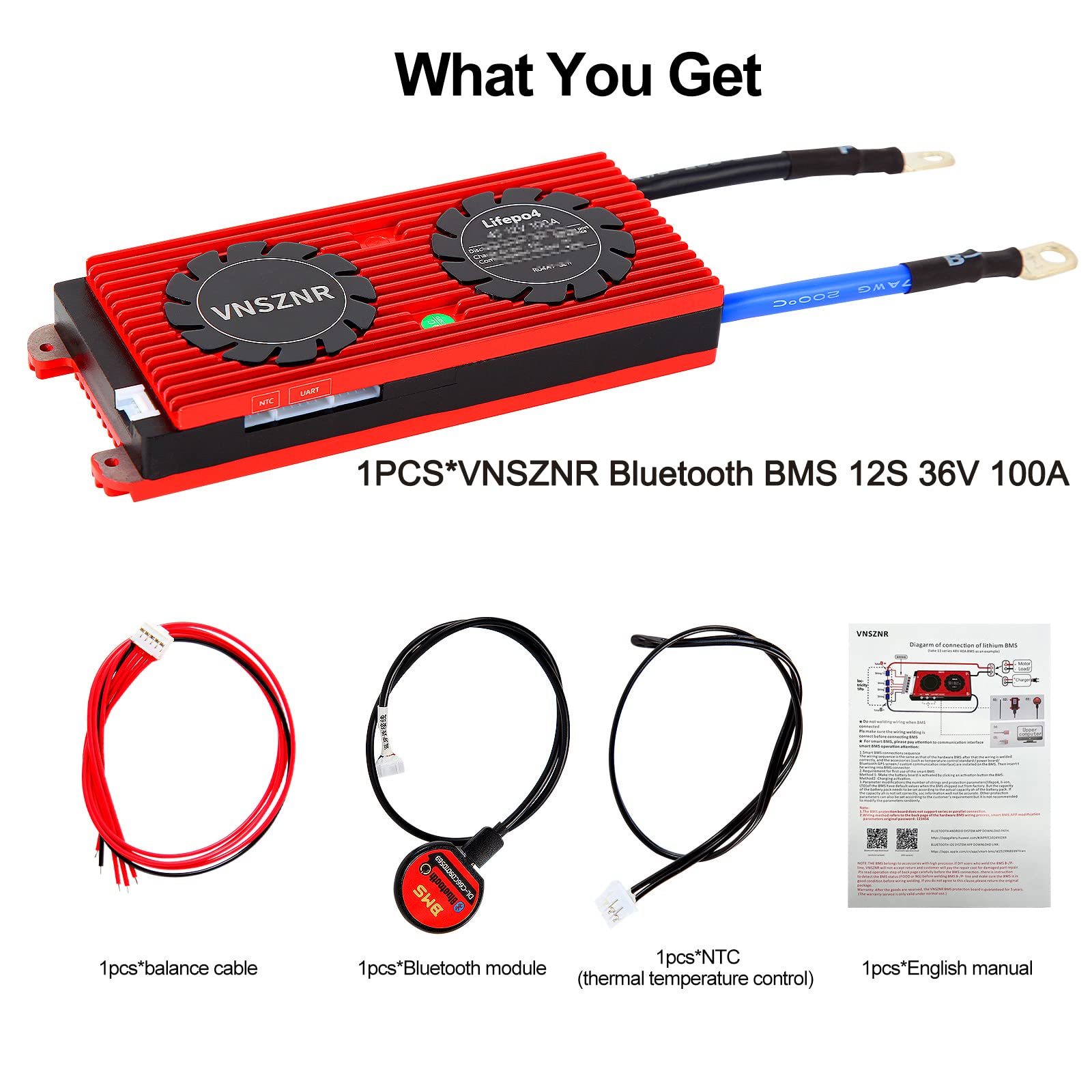 0813 12V 100Ah LiFePO4バッテリー スマートBMS キャンプ LiFePO4 Battery 12,8V/100Ah Smart - Energostore