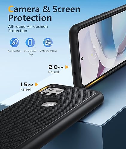 Miniatura 6 de BNIUT Funda para Motorola One 5G Ace (One 5G UW Ace) funda protectora de doble capa resistente para teléfono celular, a prueba de golpes, con
