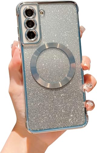 phylla for Samsung Galaxy S21 Magnetic Gradient Glitter Phone Case Compatible wi