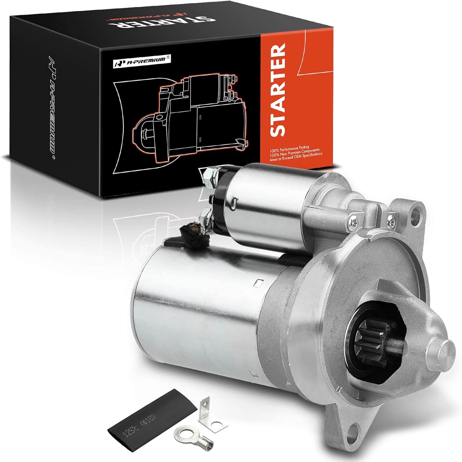 A-Premium Starter Motor Compatible with Ford Explorer 1996-2001 V8 5.0L & Mercury Mountain 1997-2001 V8 5.0L, 12V 1.4KW 10 Teeth Clockwise, Replace# F87U-11000-CA, F87U-11000-CB, F87Z-11002-CA
