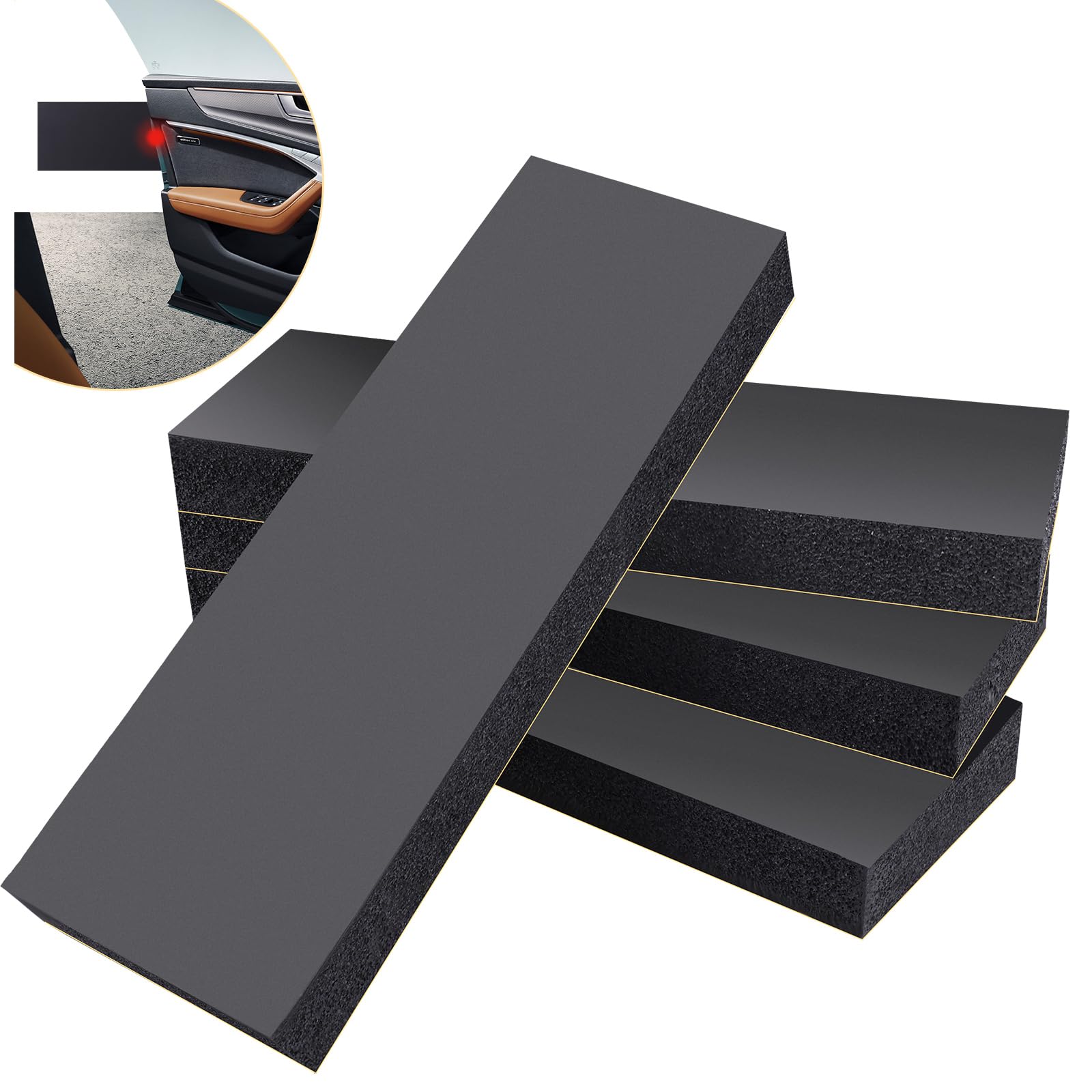 4 Stück Garagen Wandschutz 30 x 10 x 3 cm, Selbstklebend Autotür Wandschutz, Autotür Schutz Garagenwand, 3cm Extra Dicker Auto Schutz, Schwarz Kantenschutz Schaumstoff für Garage, Parkplatz, Carport