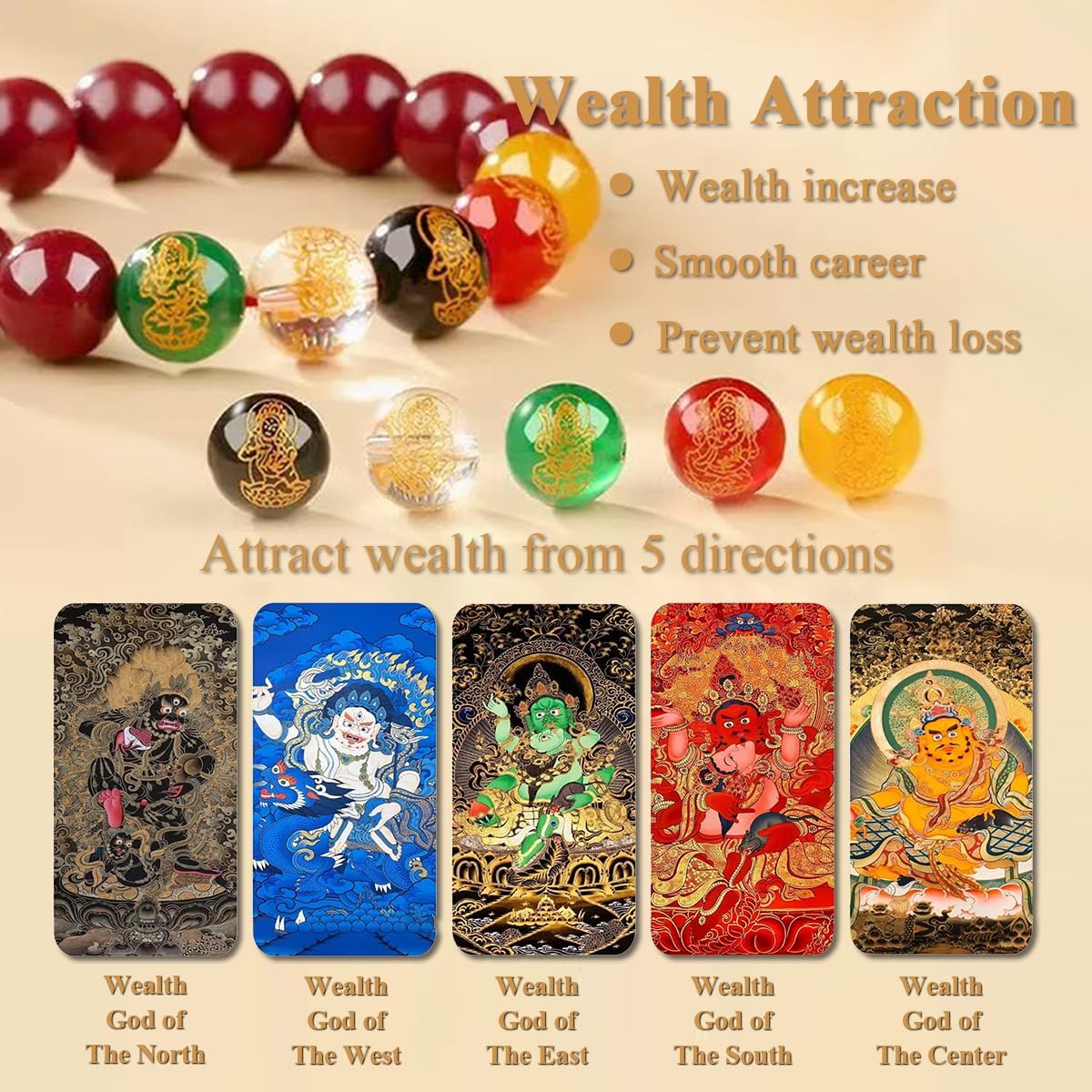 Chinese Feng Shui Good Luck and Wealth Bracelet for Men Women Red Cinnabar Bead,Lucky Bracelets Used to Bring wealth,Success,Money,Attract Wealth Money Feng Shui Jewelry,Wealth and Lucky Protection Amulet Taisman - Image 3