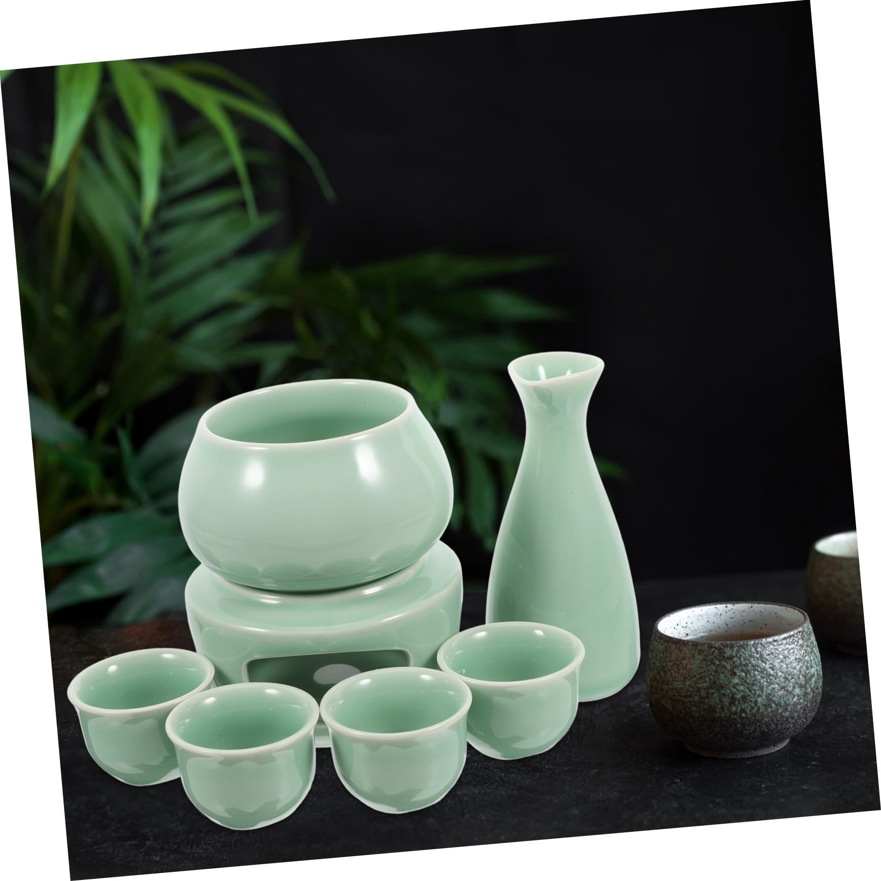 Japanisches Sake Set 1 Satz aus Keramik mit Tokkuri Flasche