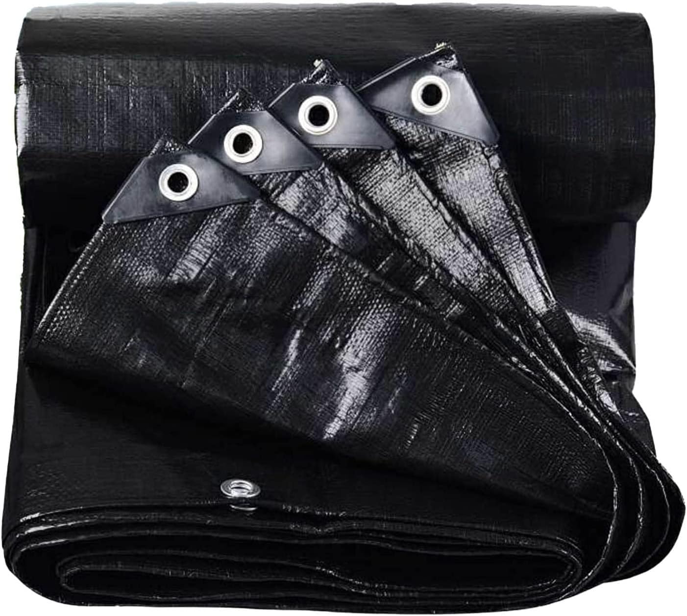 Amazon 防水シート 高耐久 防水 ブラック ポリ タープ カバー 正方形 アウトドア 厚手 UV耐性ターポリン グロメット付き