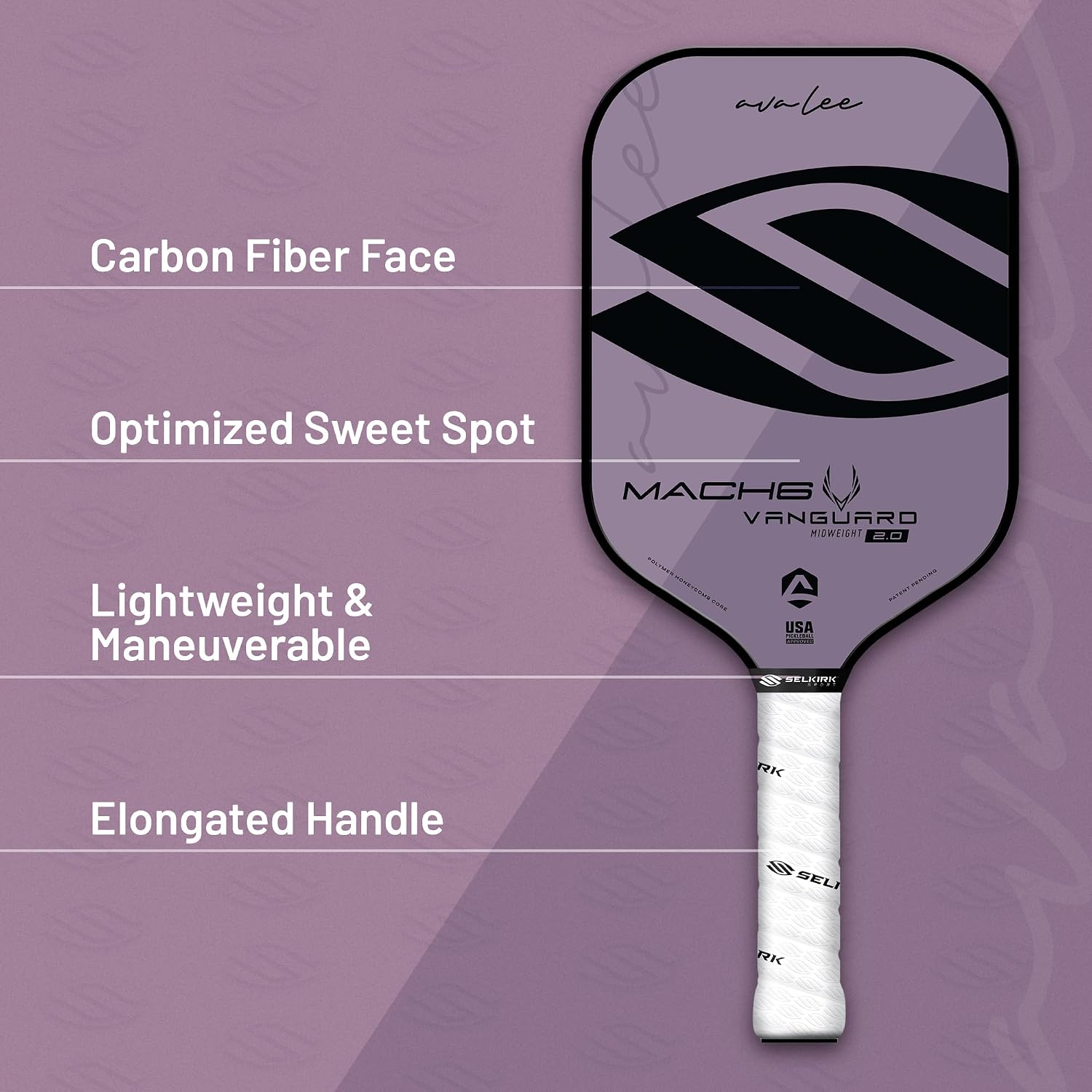 Selkirk Sport Vanguard Hybrid Pickleball Paddle | Carbon Fiber Pickleball Paddle with a Polypropylene X5 Core | Pickleball Rackets