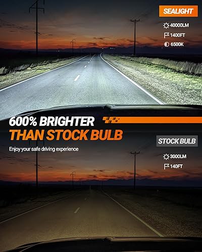 Vista 9 de SEALIGHT Bombilla LED antiniebla H11 H8 H16, 400% de brillo, bombillas LED antiniebla H9 H8, bombillas antiniebla blancas de 6000 K para automóvil