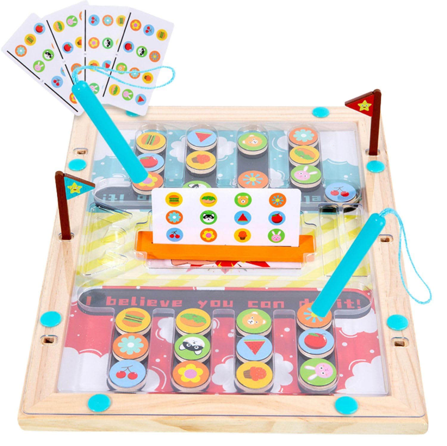Juego Educativo Madera Montessori Batalla Colores Formas Niños 3 Años Puzzle Deslizante Lógica Tablero Doble Cara Competición Motricidad Fina Regalo Navidad Cumpleaños Juguete Aprendizaje Preescolar — view 2