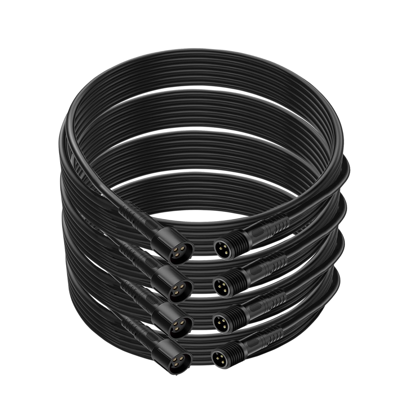 DITRIO 4PCS 4FT 3 Pin Extension Cable for RGB Underglow Rock Light Kits Compatible with Cars, Trucks, Motorcycles, Cars, ATVs，Design for DITRIO Rock