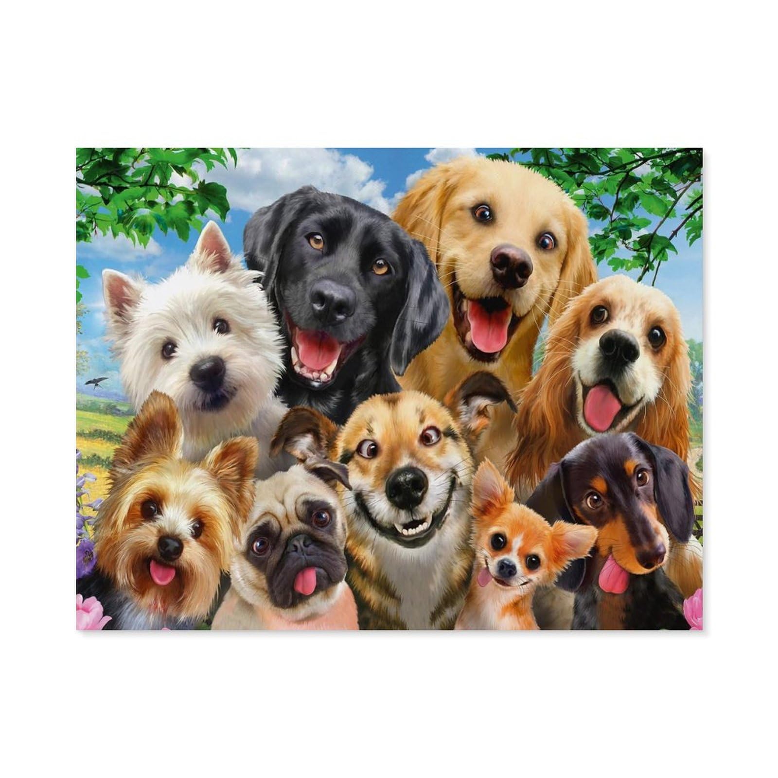 Gsbrsnts Men's A21 Metal Sign，Dog Selfie，Tin Signs New Year Easter Wall Decoration Bar Pub Family Cafe Signs Cave Gifts For Friends Family Fun Signs Nice Sign(30X40cm）12X16 Inch-E60