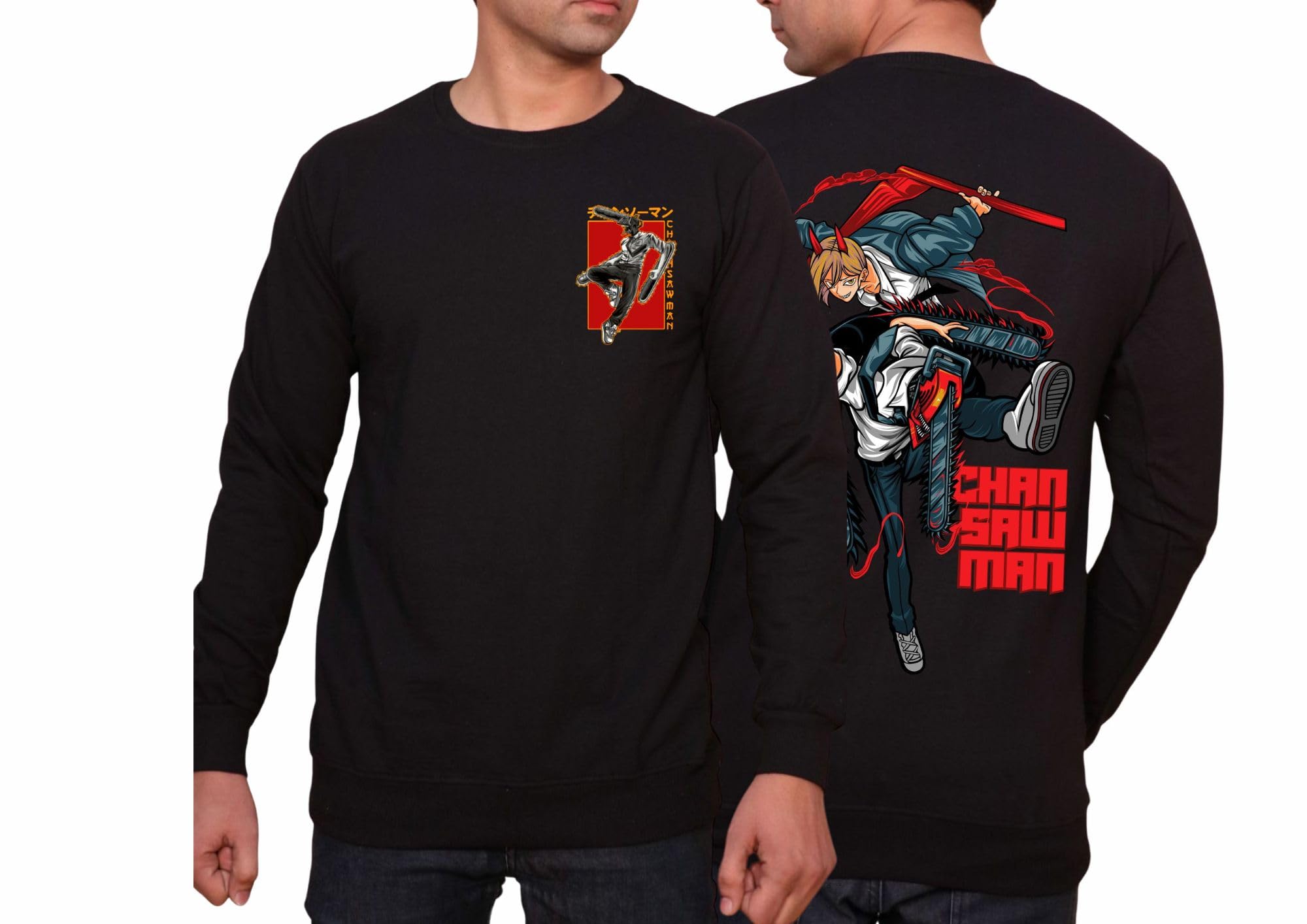 Inferno Chainsaw denji and Power Printed Unisex Sweatshirt's for Men & Women-image-38