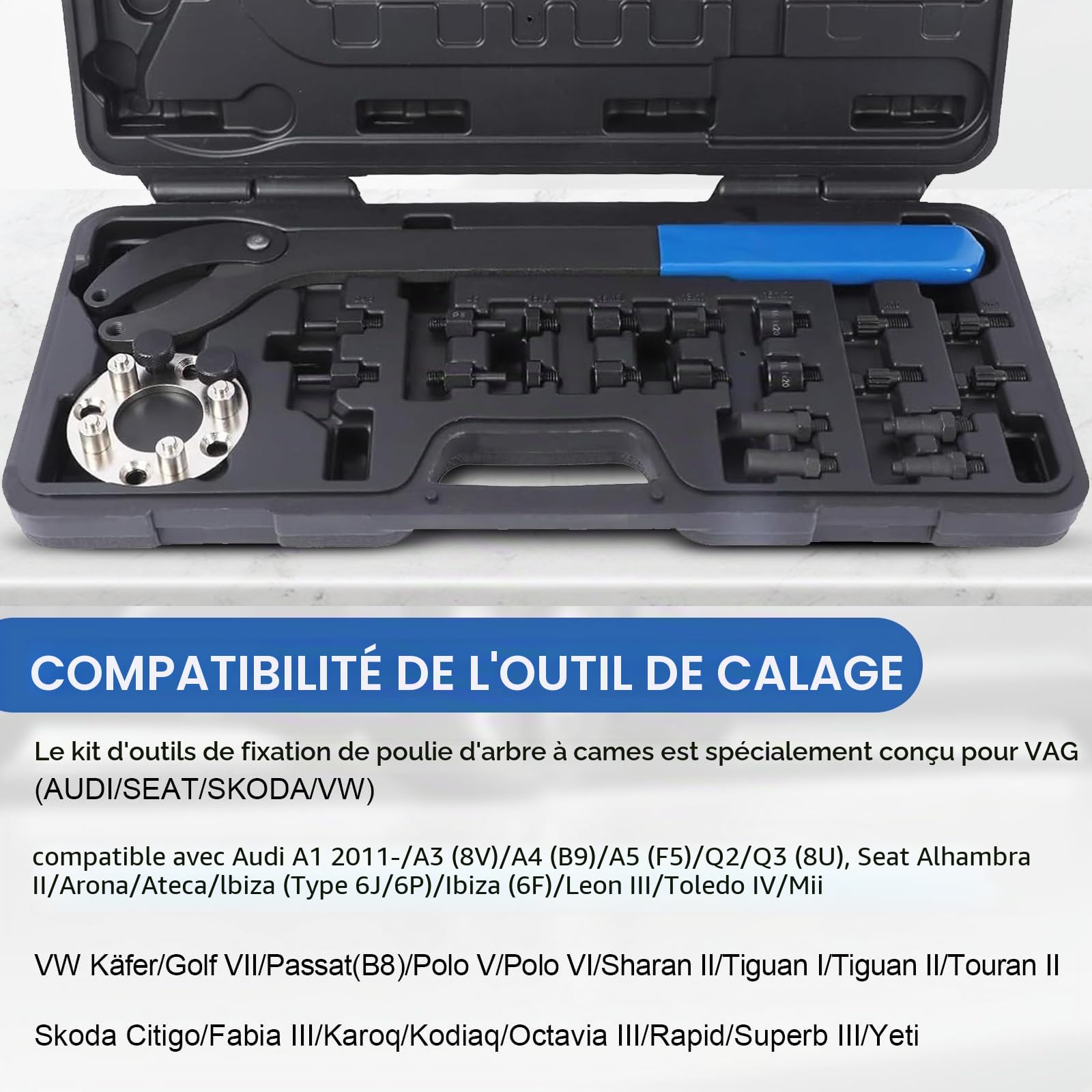 Kit Calage Distribution, Outil Calage Arbre à Cames compatible avec VW VAG