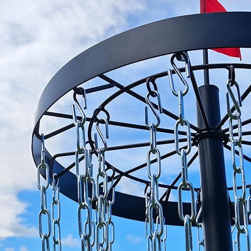 Miniatura 6 de Disc Golf Basket - Portable Disc Golf Target with Heavy Duty 24-Chains Come with 6pcs Disc Golf Discs and Carry Bag, Ground Stake -Suitable for