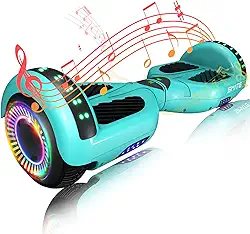 SIMATE 6.5 Hoverboard with Bluetooth & LED Lights, Self Balancing Hover Boards for Kids & Adults & Girls & Boys, for All Ages