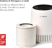 Purificator de aer Bosch Thermotechnik Air 500 împotriva poluanților, pentru suprafețe de până la 23 mp, mod silențios de noapte 25 dB, USB-C, cu filtru de aer, CADR 100 m³/h 5