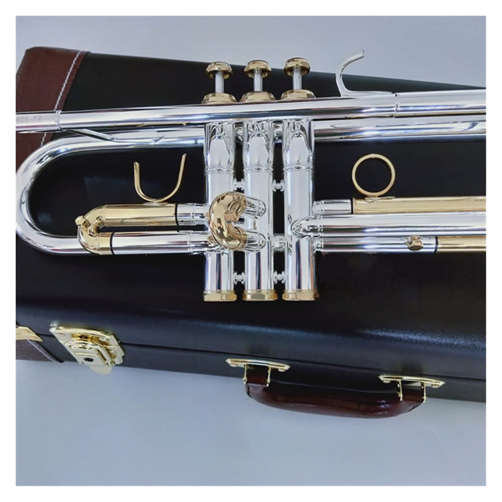 początkujących trąbka Trąbka Bb Instrument Muzyczny Powierzchnia Posrebrzany Mosiądz Trąbka Bb Profesjonalny Instrument Dęty Z Futerałem Trąbka