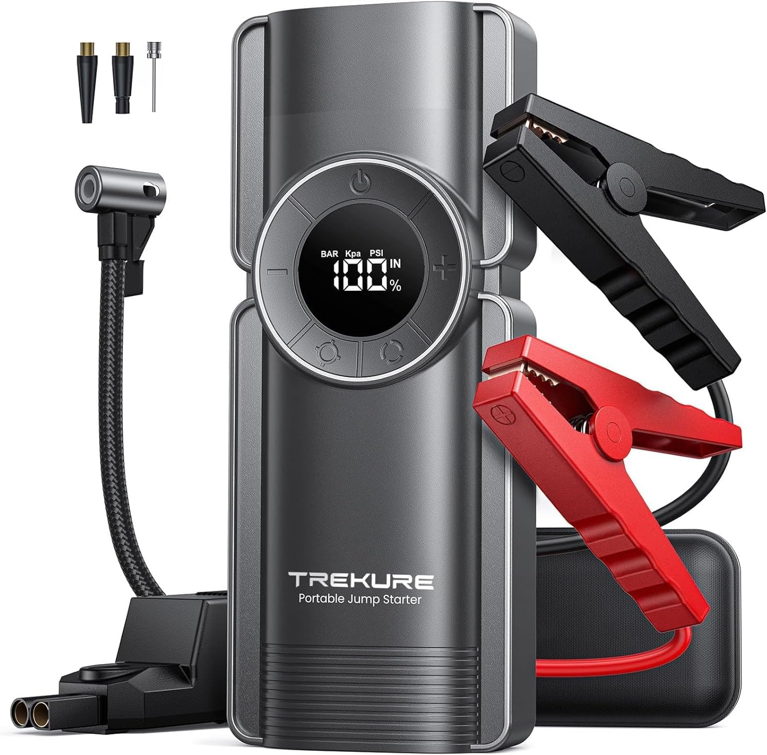 TREKURE 4-in-1 Car Jump Starter with Air Compressor