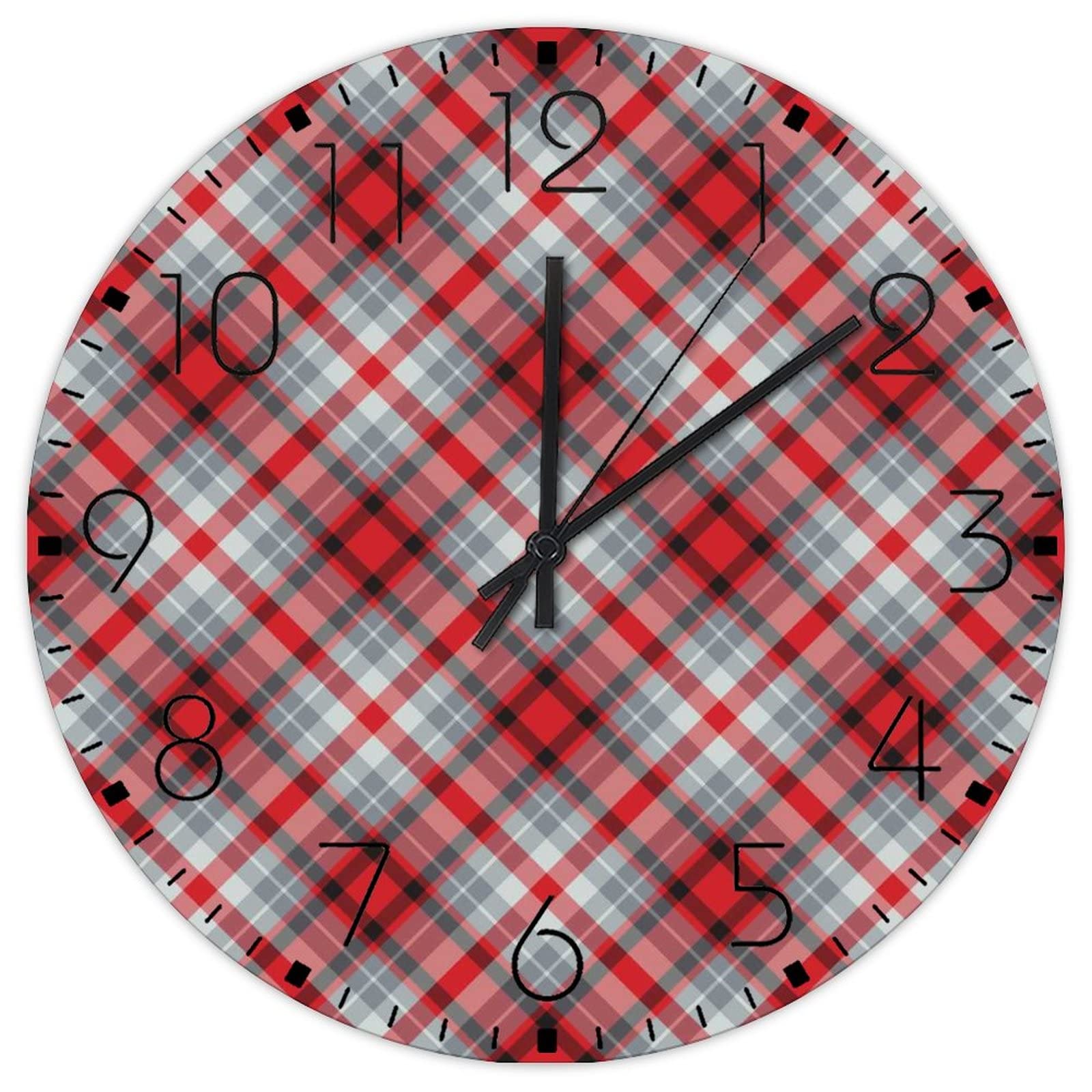Horloge murale en bois vintage ronde de 30 cm idéale pour le jardin