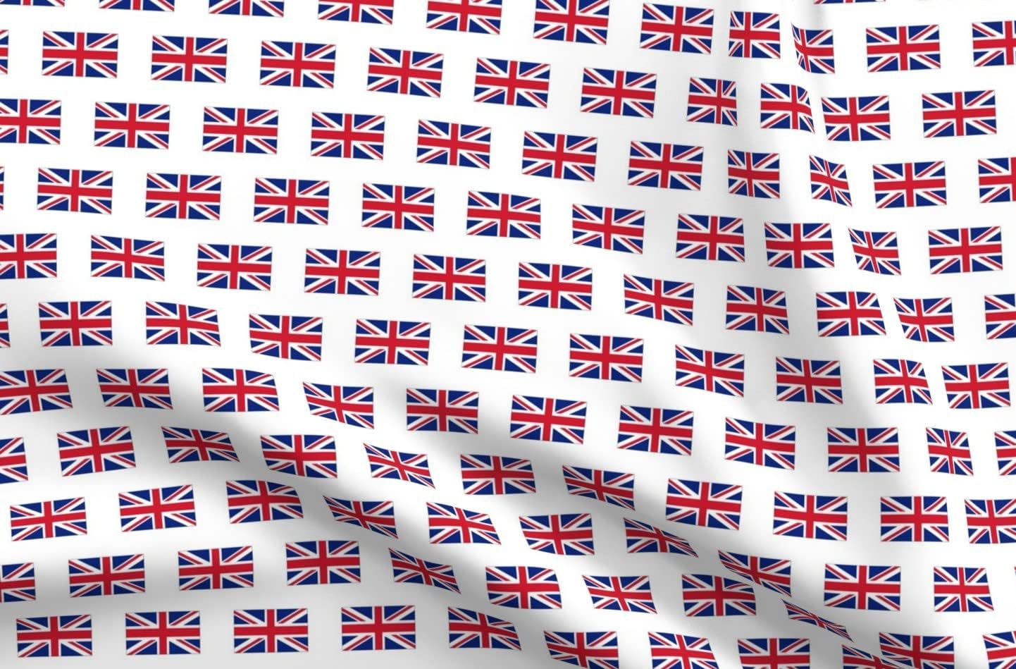 Spoonflower Fabric - Small British England United Great Printed on Organic Cotton Sateen Fabric by The Yard - Sewing Quilting Apparel Home Decor