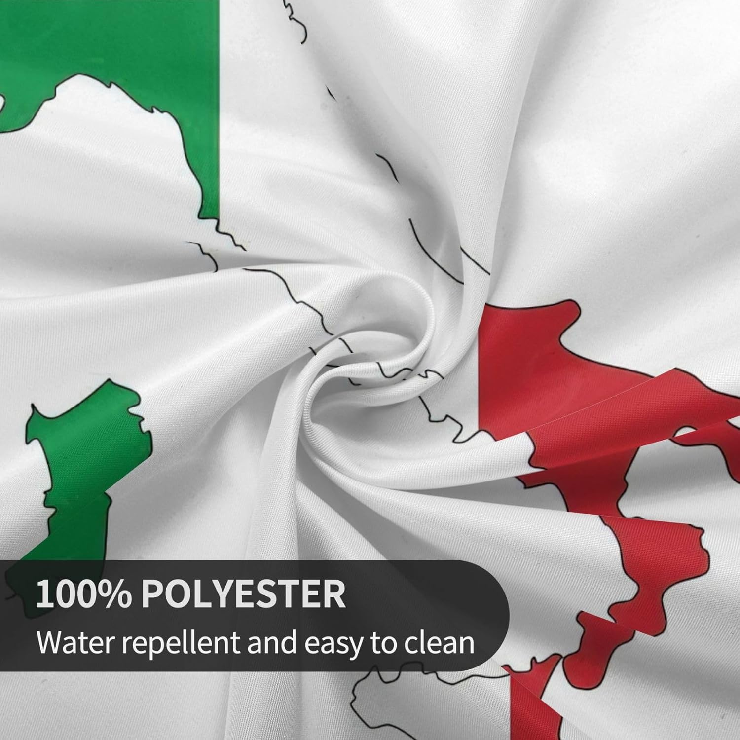 Italian Flag Map Print Wrinkle Free Dining Table Cover for Birthday Party Farmhouse Tablecloths Up to 60 x 60 Inches