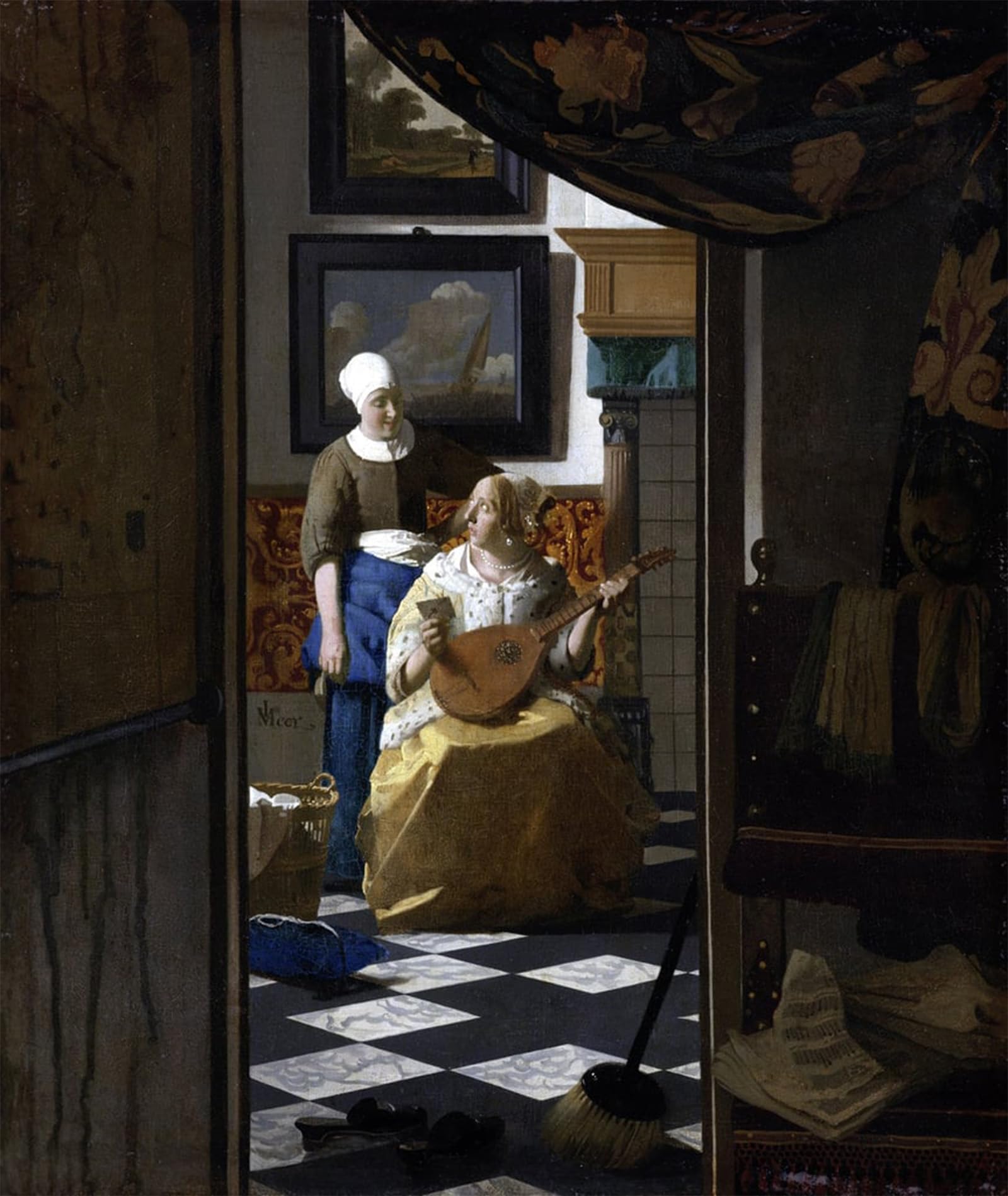 SERENDIPITP Aesthetic Poster Photo Wall Print Retro Picture the Love Letter by Jan Vermeer Modern Wall Artwork for Home Decor 60x90cm