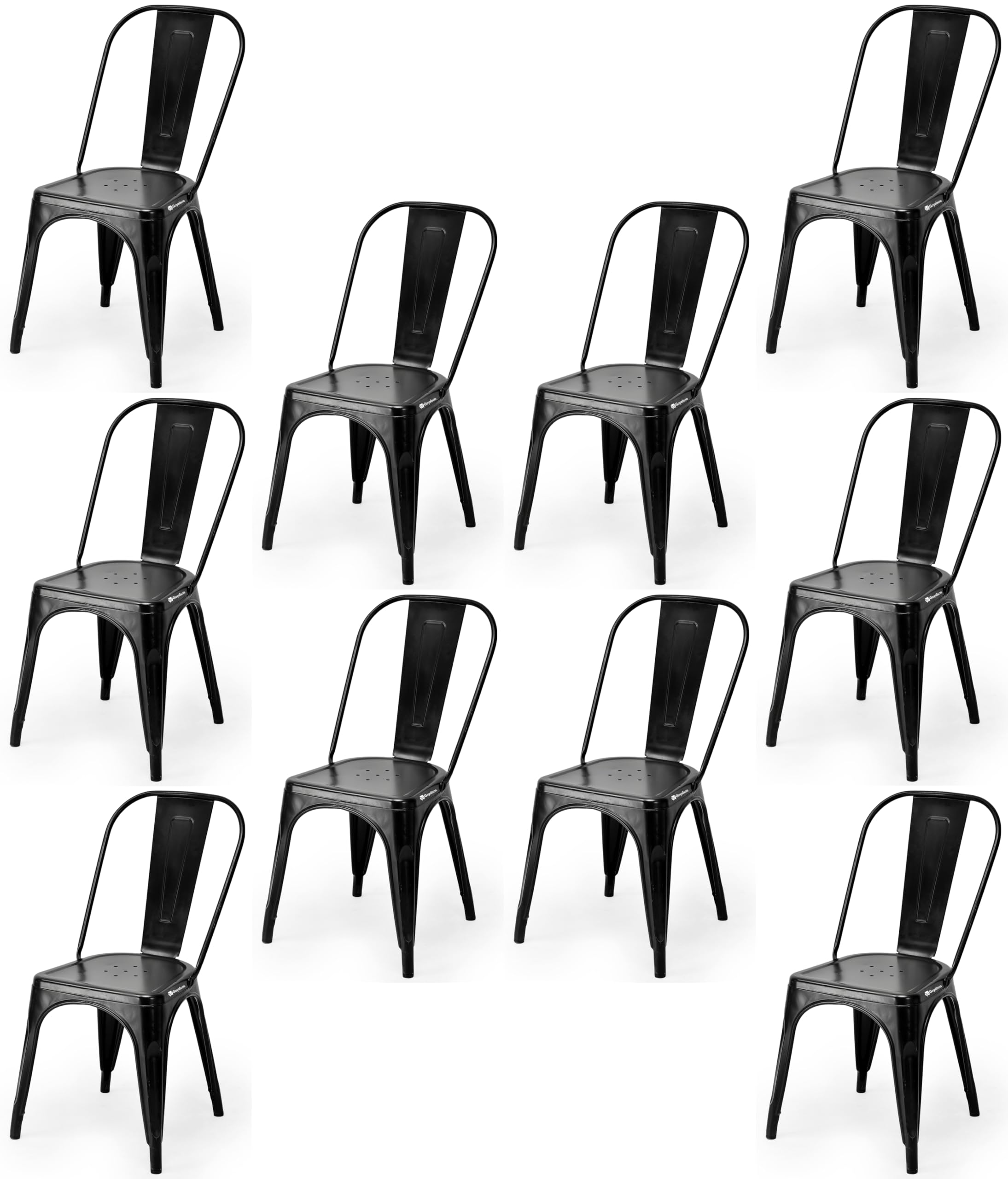 GOYALSON Designer Iron Chair for Bed Room Office Cafe/Restaurant Garden/Dining/Home Living Room Side Study Chair for Indoor and Outdoor use (10, Black, Standard)-image-36