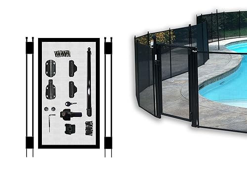 Pool Fence DIY by Life Saver Self-Closing Gate Kit, Black
