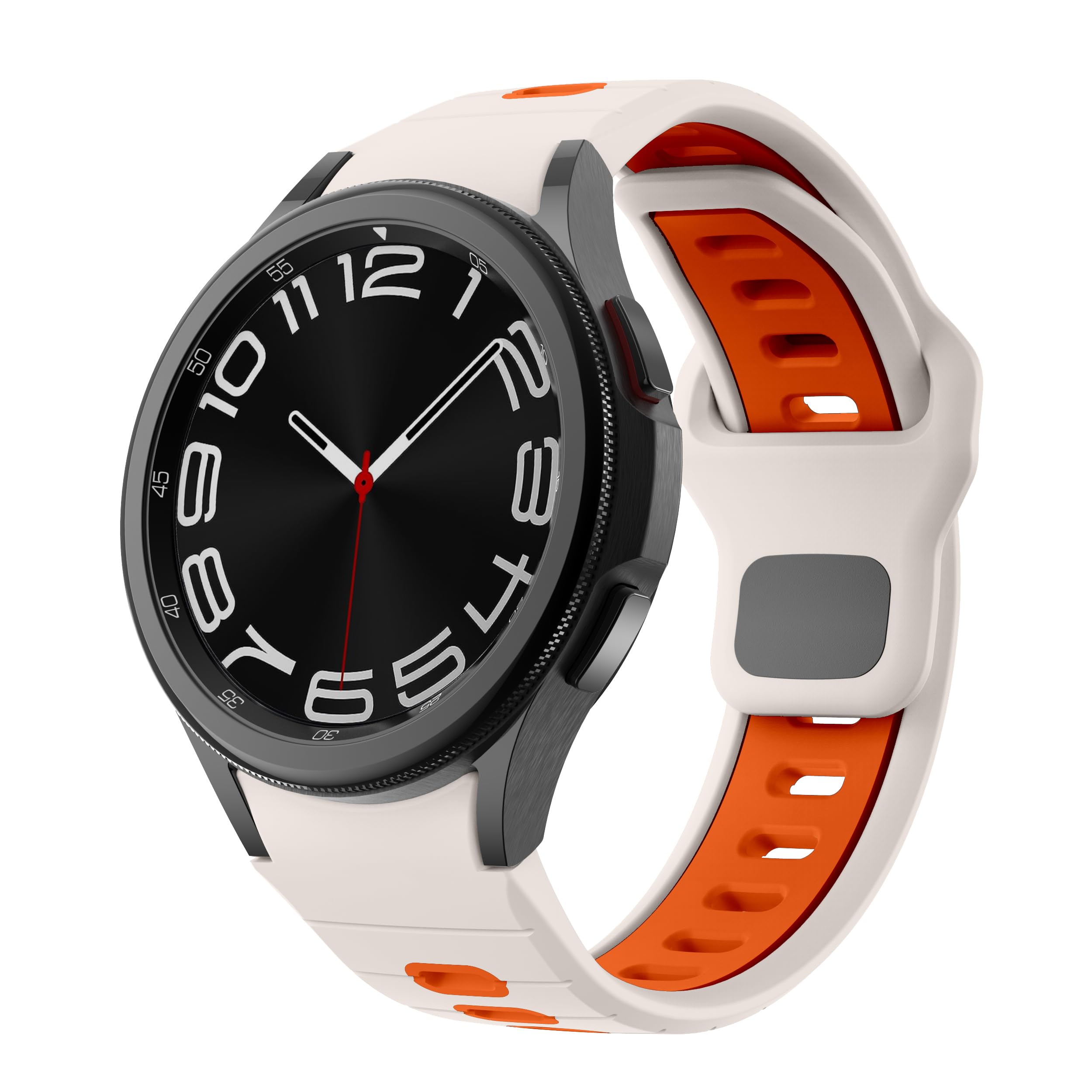 VEMIGON Rugged No Gap Strap Compatible with Samsung Galaxy Watch 7 6 5 4 Bands 44mm 40mm/Galaxy Watch 6 Classic 47mm 43mm/Watch 5 Pro 45mm/Watch 4 Cla...