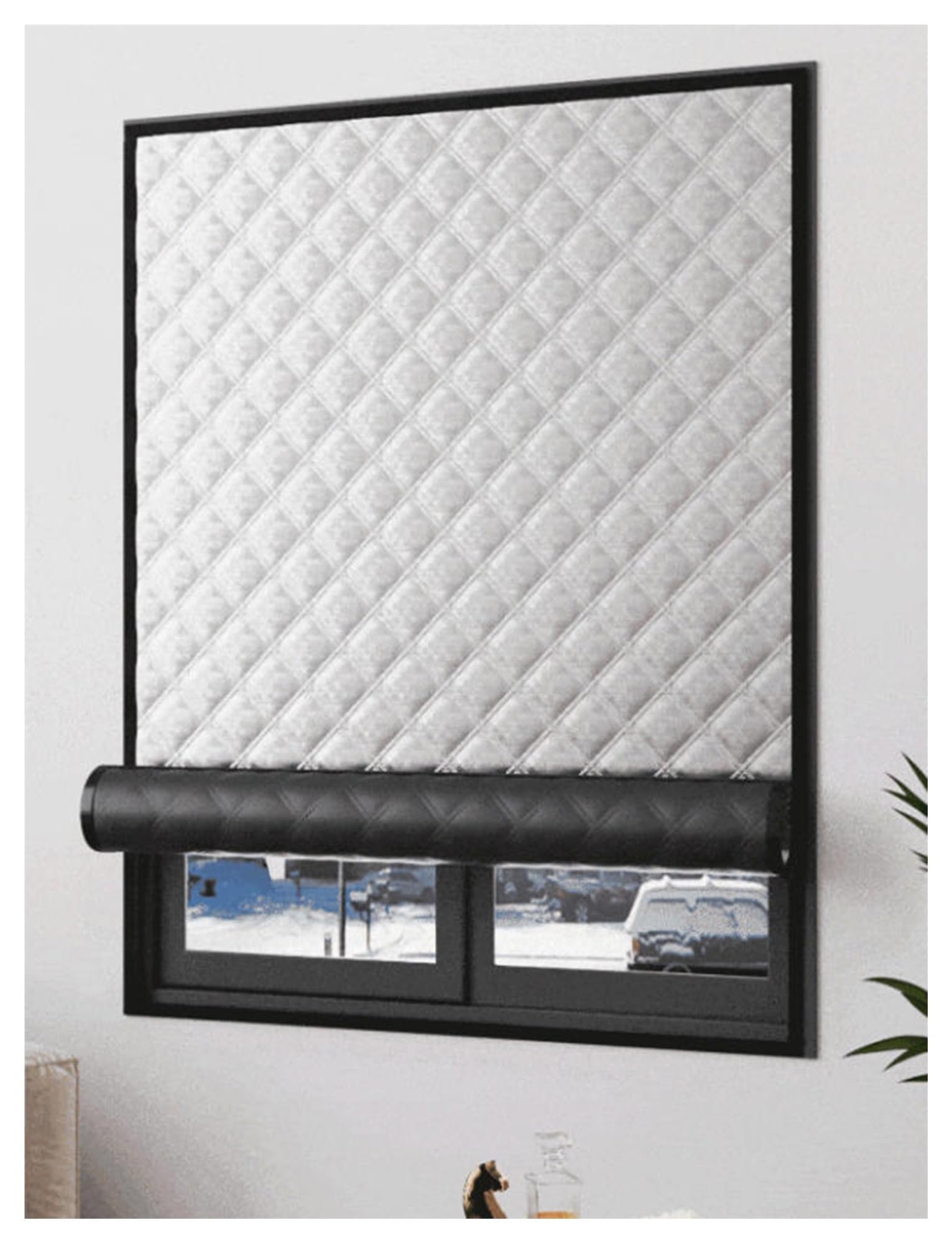 Couvre-fenêtre à isolation thermique contre le froid et le bruit