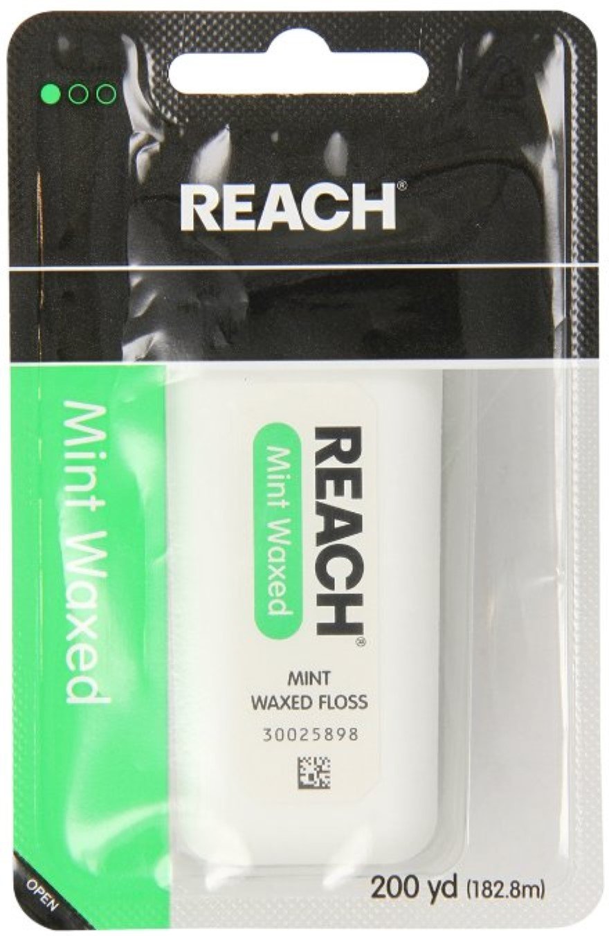 REACH Mint Waxed Floss 200 Yards Pack of 11