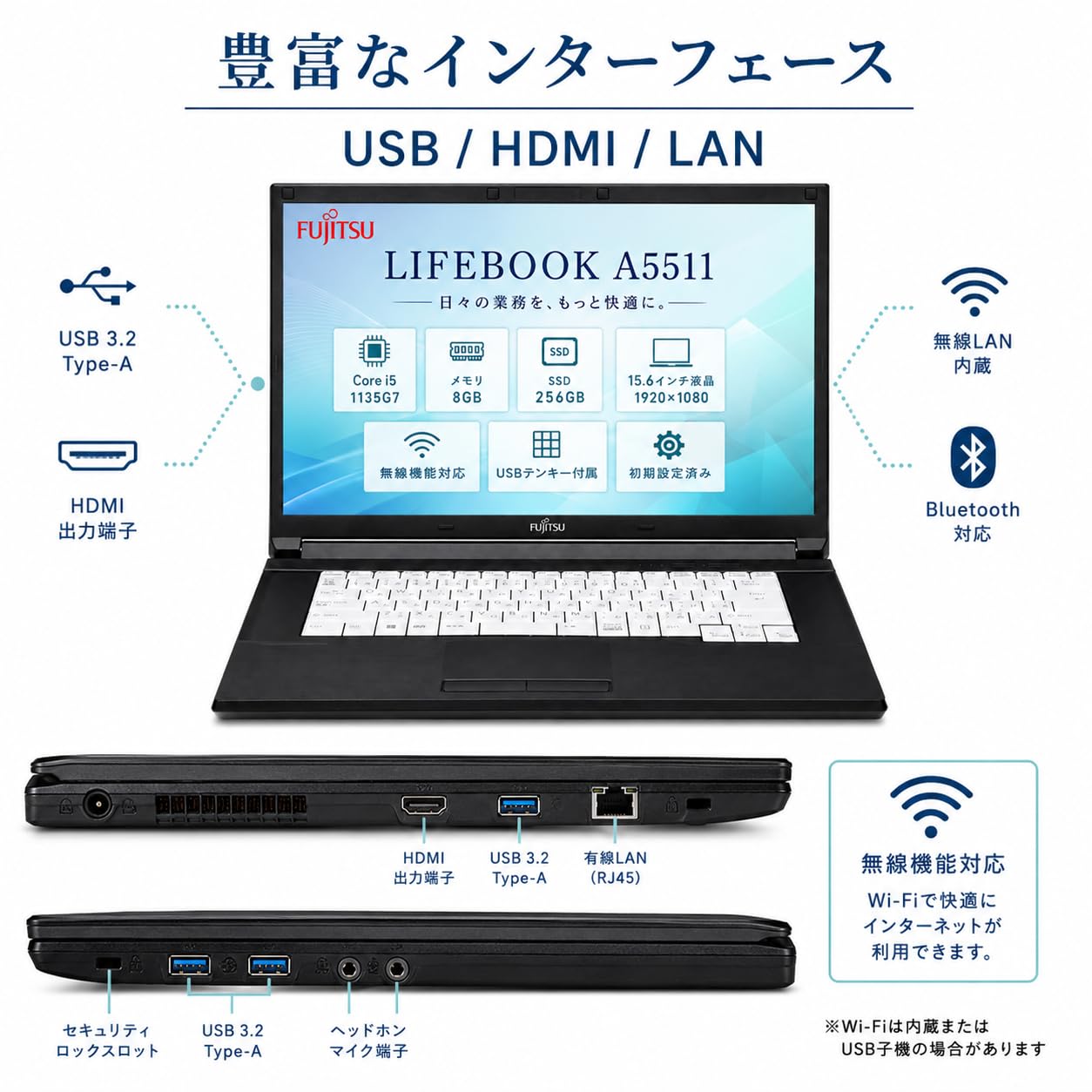 Amazon.co.jp: 【整備済み品】富士通 LIFEBOOK A5511 15.6型 フルHD