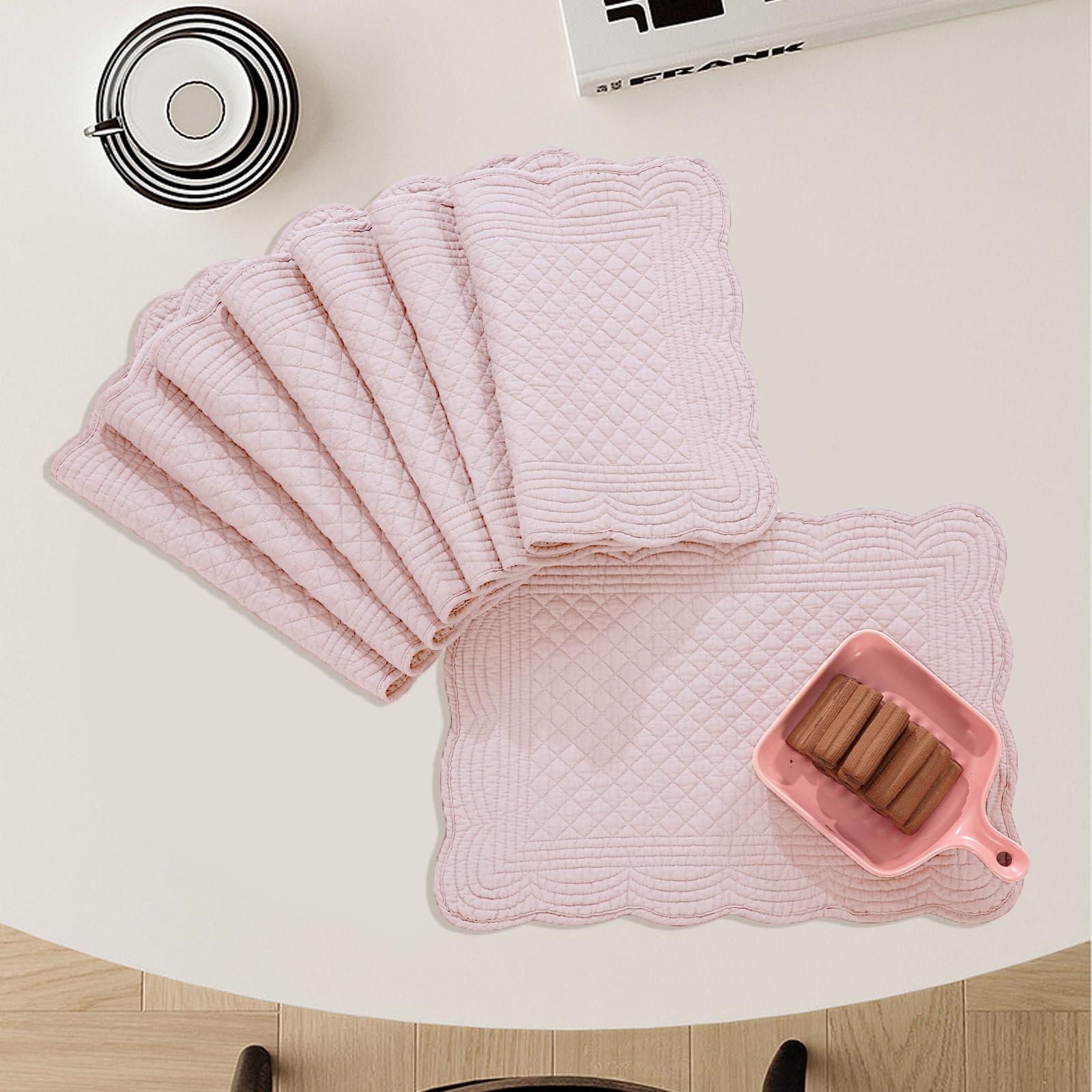 Placemats Set van 4 | 100% Katoen Geweven 40x30cm | ''Mudcloth'' geïnspireerde Wasbare Placemats Set van 4 | 100% Katoen Geweven 40x30cm | ''Mudcloth'' geïnspireerde Wasbare