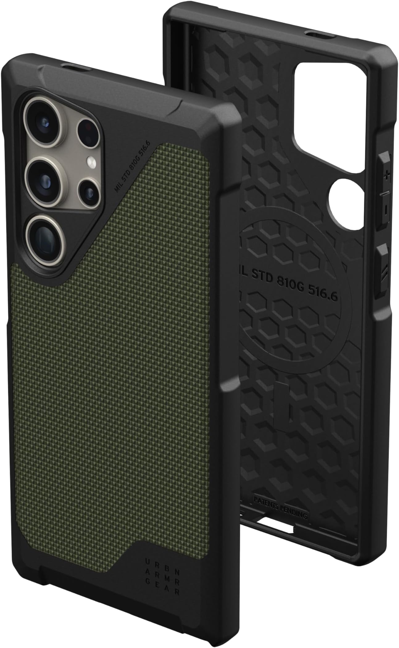 Urban Armor Gear UAG Metropolis LT Rugged Heavy Duty Shockproof Protective Case Designed for Galaxy S24 Ultra 5G (2024) Magnetic Charging Compatible - Kevlar Olive