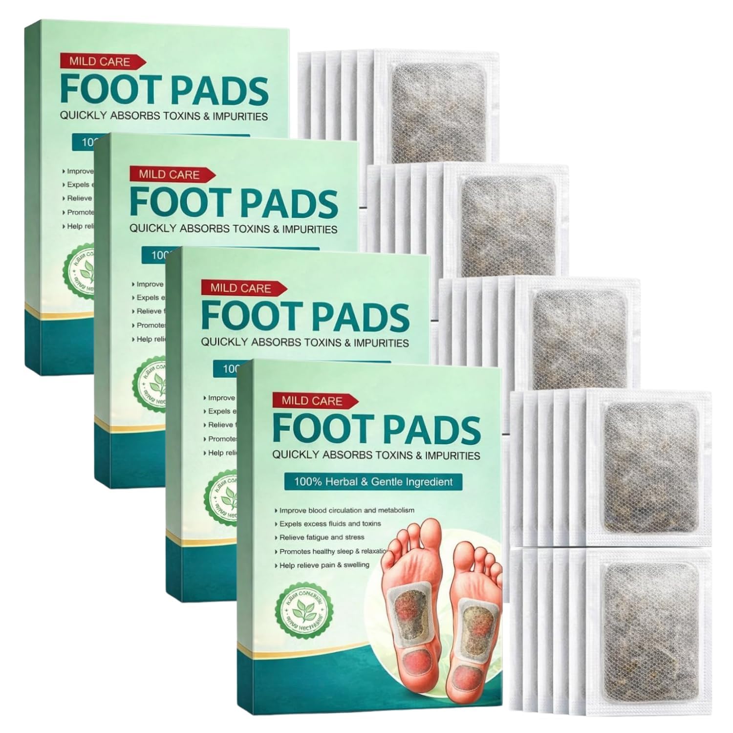 Foot Patch Herbal And Gentle Ingredient Detox Foot Pads Natural Ingredients for Sleep Aid, Pain Relief, Toxin Removal with Bamboo (Pack of 4)-image-49