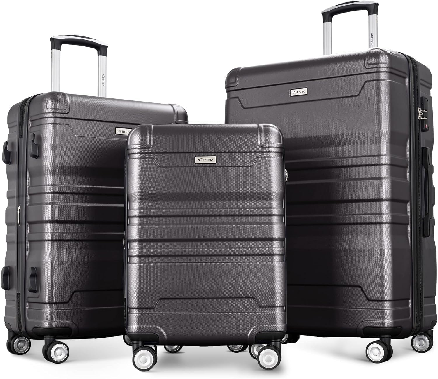 Merax 3-Piece ABS Luggage Set with Spinner Wheels
