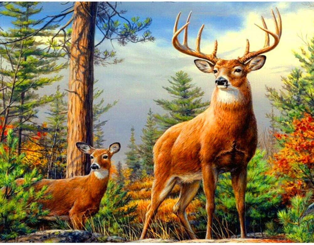 DIY 5D Diamond Painting Kit Full Diamond Deer Embroidery Square Resinstone Cross Stitch Arts Craft Supply for Home Wall Decor