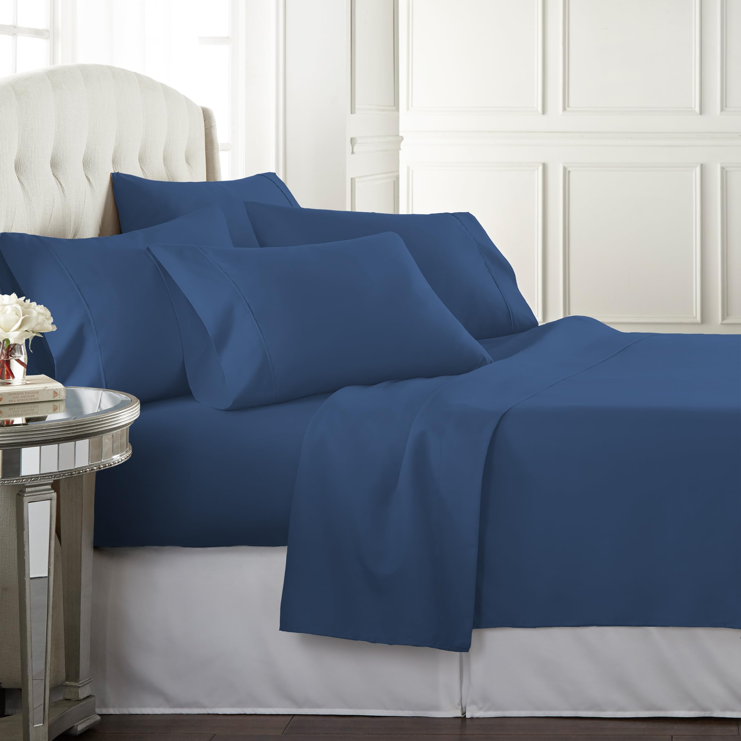 Amazon.com: Danjor Linens Queen Sheet Set - 6 Piece Set Including 4 Pillowcases - Deep Pockets ...