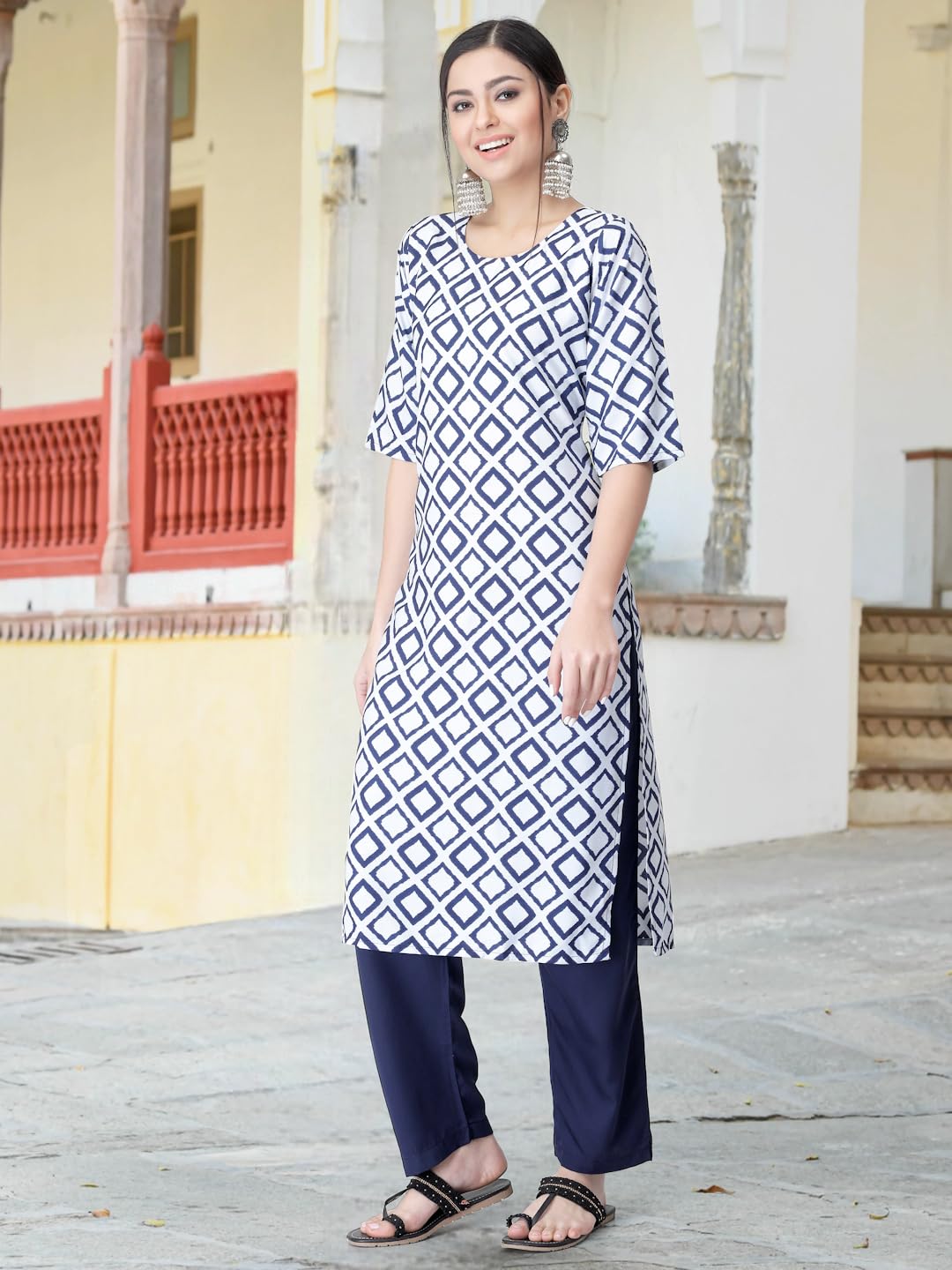 Tee Projekt Digital Printed Crepe Kurta Set For Women Ll Printed Kurti & Pant Set Ll Combo Kurta Set Ll (Pack Of 2)