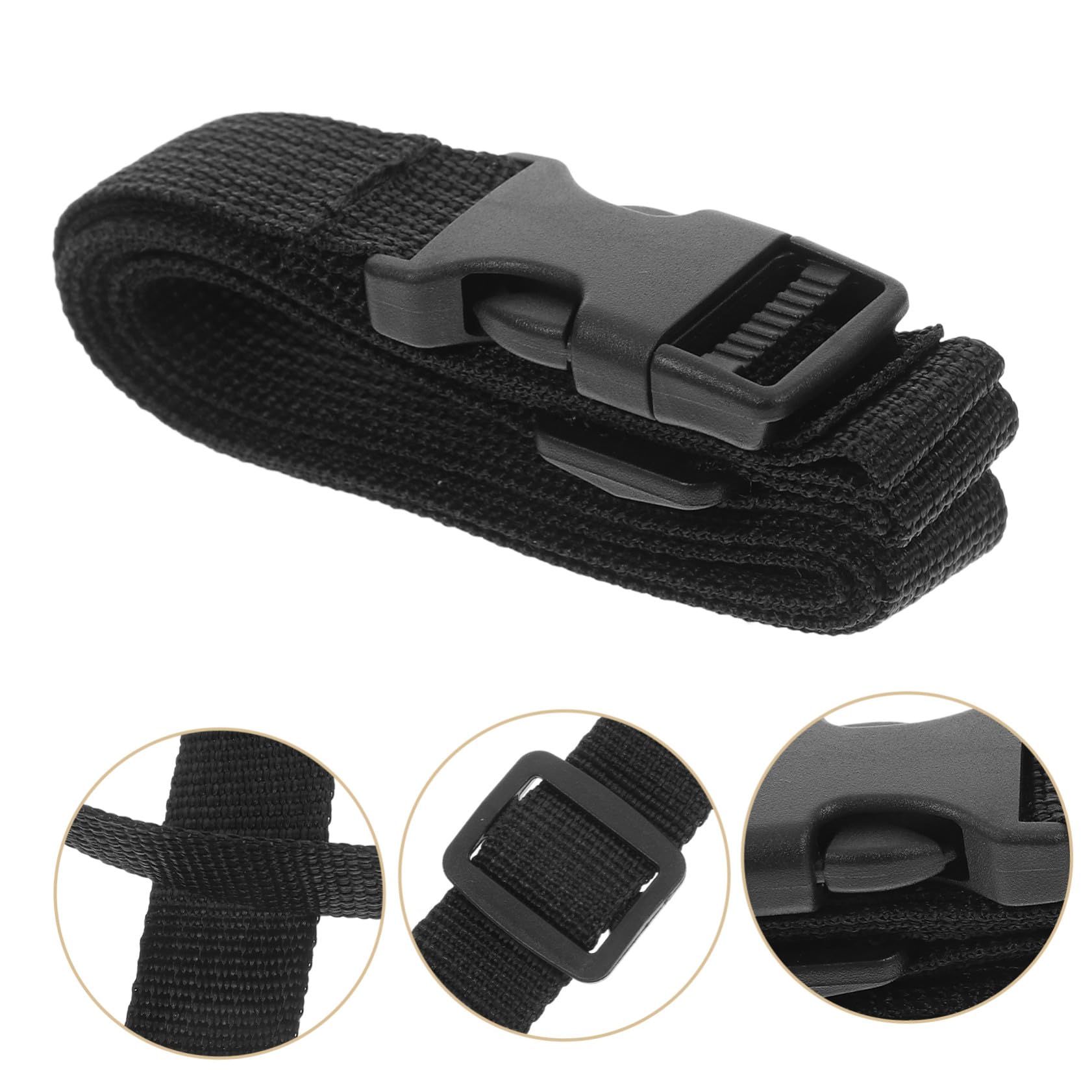 LIFKOME Correas de Nailon Ajustables Hebilla y Clip, Extensor de Correa para Mochila y Riñonera, Resistente, 2 Cm X 150 Cm, Paquete de 6 Unidades, Adecuado para Viajes y Amarre