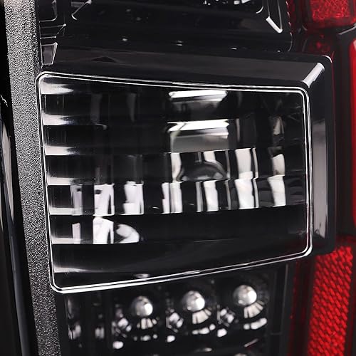 Miniatura 9 de Spec-D Tuning Luces traseras LED color negro perla con barra de luz LED roja compatible con Toyota Tacoma 2016-2022, conjunto de par izquierdo +