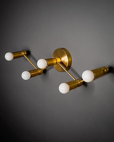 Miniatura 2 de 5 Light"W" Alphabet Wall Sconce Modern Mid Century Vanity Bathroom Hallway Light