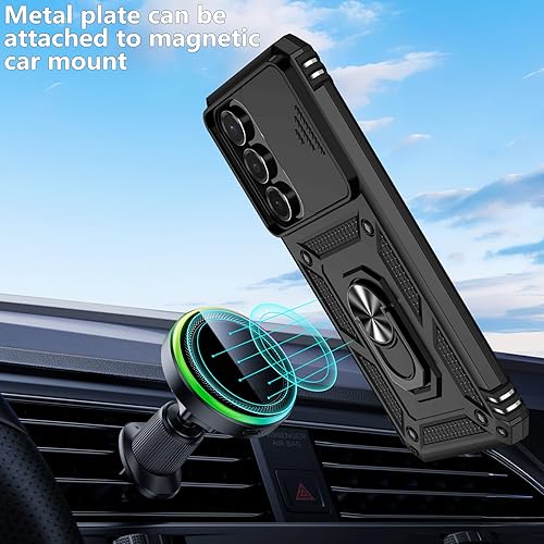 Miniatura 5 de GSDCB Funda para Samsung Galaxy A14 5G, funda Samsung A14 5G con protector de pantalla de vidrio templado, textura cepillada, suave y flexible, TPU