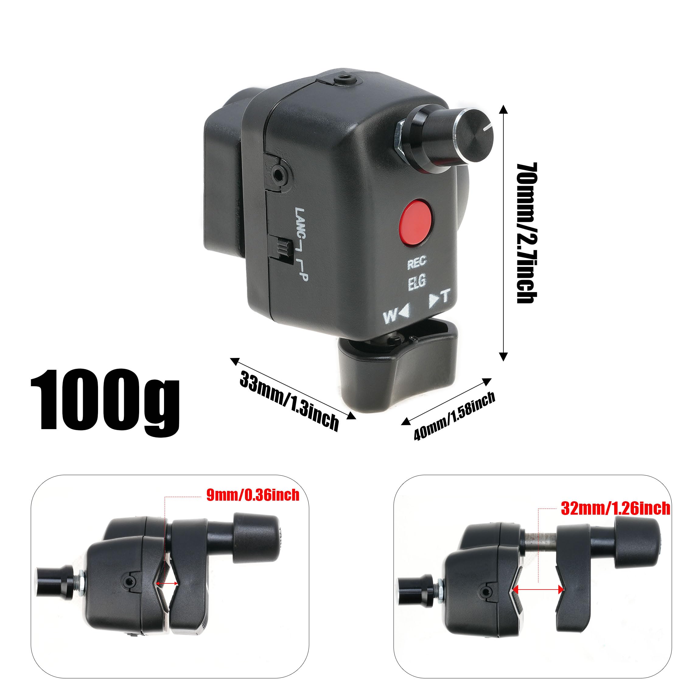 Fotga Videocámara 2.5 mm Lanc Control remoto IRIS/Zoom/Video Record Control para Sony HXR-NX800 PXW-Z200 PXW-Z90 Z100 Z150 Z190 Z1C Z7C FS5 FS7 II FS700 FX6 FX9 A1C para Panasonic cx2000 m HC-X1 500