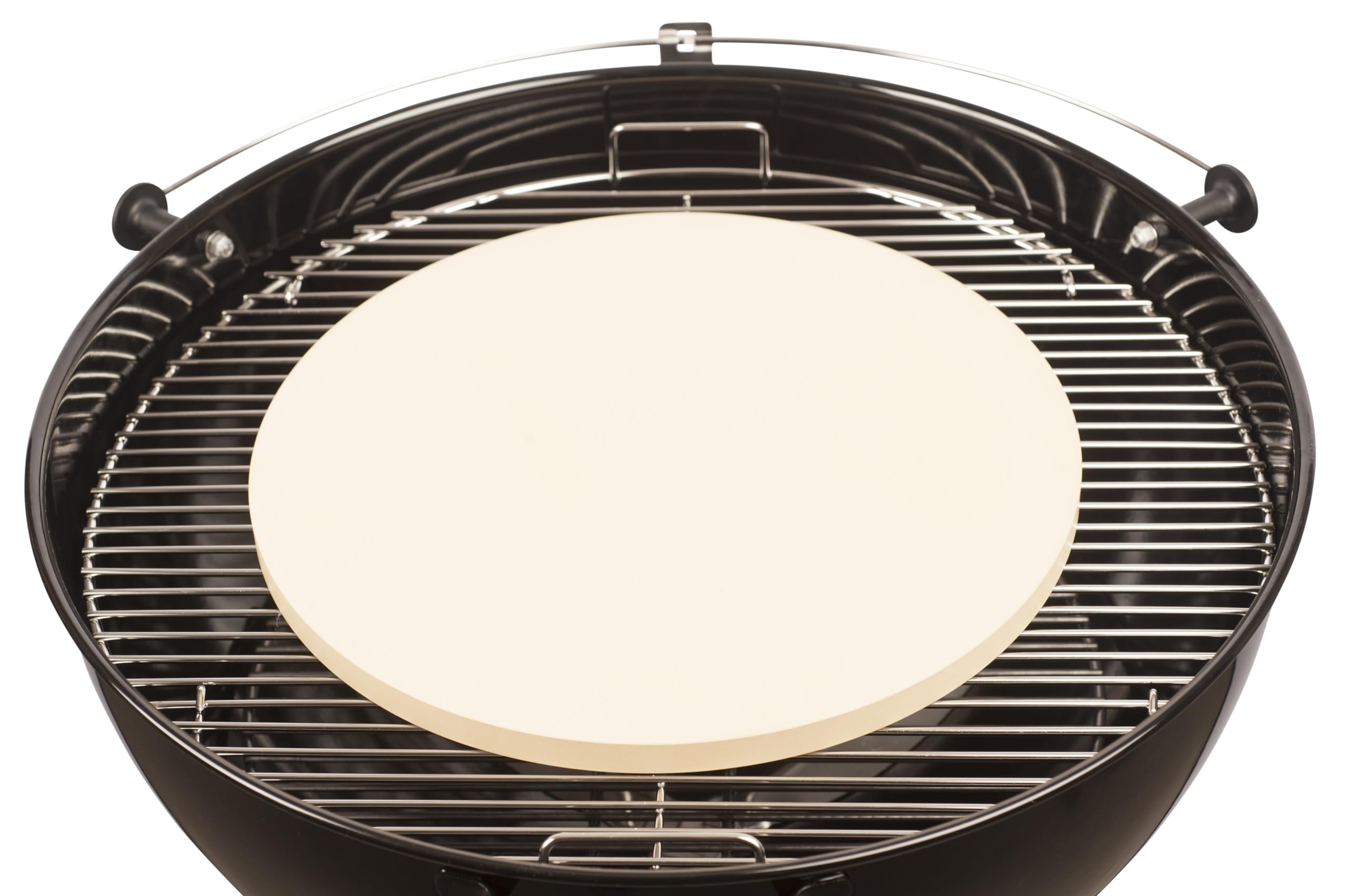 Pierre à pizza XL en cordiérite, Ø 38 cm, 2 cm d'épaisseur – jusqu'à 2 x plus épaisse que la concurrence – Pour barbecue, four et barbecue – Température constante pour une meilleure pizza