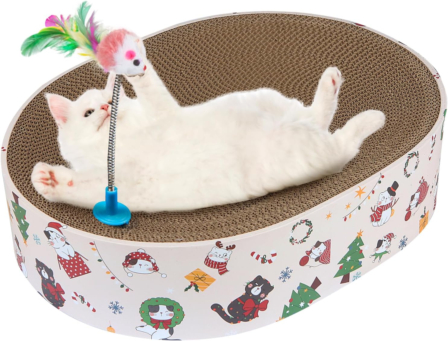 PETZEZE Christmas TrainShaped MultiFunctional Cat