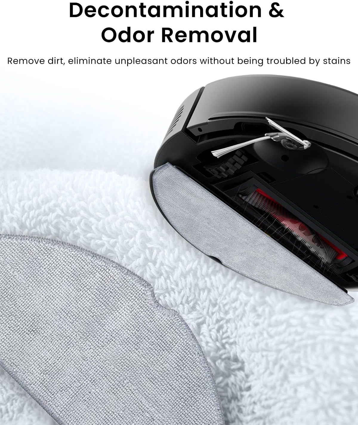 4-Pack Microfiber Mop Cloths for Roborock Q7 M5 / Q7 M5+ / Q7 L5 / Q7 L5+ Robot Vacuum Cleaner – Reusable Washing Mopping Cloths Pad Mop Pad Replacement Accessories for Efficient Floor Cleaning image 5
