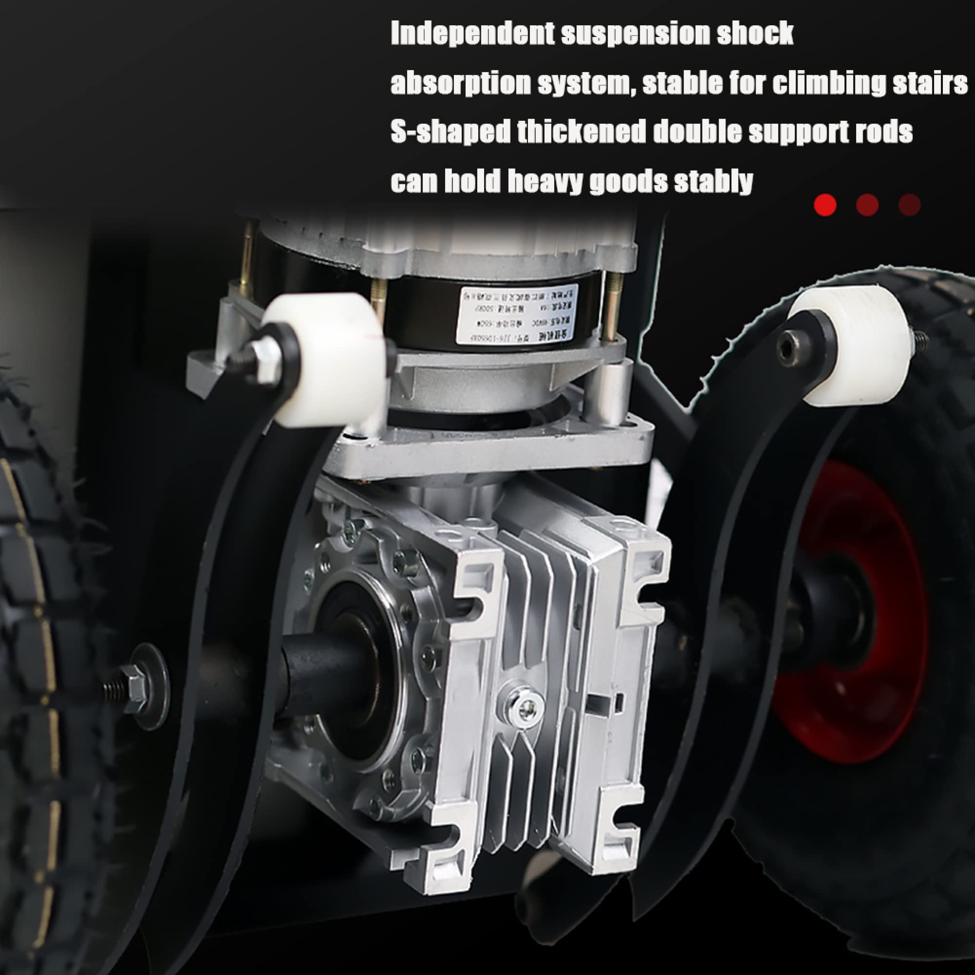 FAXIOAWA Carrello Saliscale Elettrico 440lbs Carrello Saliscale Elettrico Pieghevole per Impieghi Pesanti con Manico Regolabile, per Tirare Mobili Carico di Grandi Dimensioni